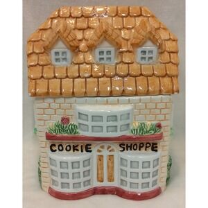 Vintage Village House "Cookie Shoppe" Cookie Jar*See Photos for  condition/chips